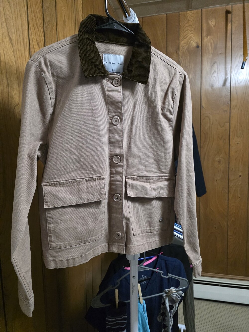 Brand New Utility Jacket with Contrast Corduroy Collar